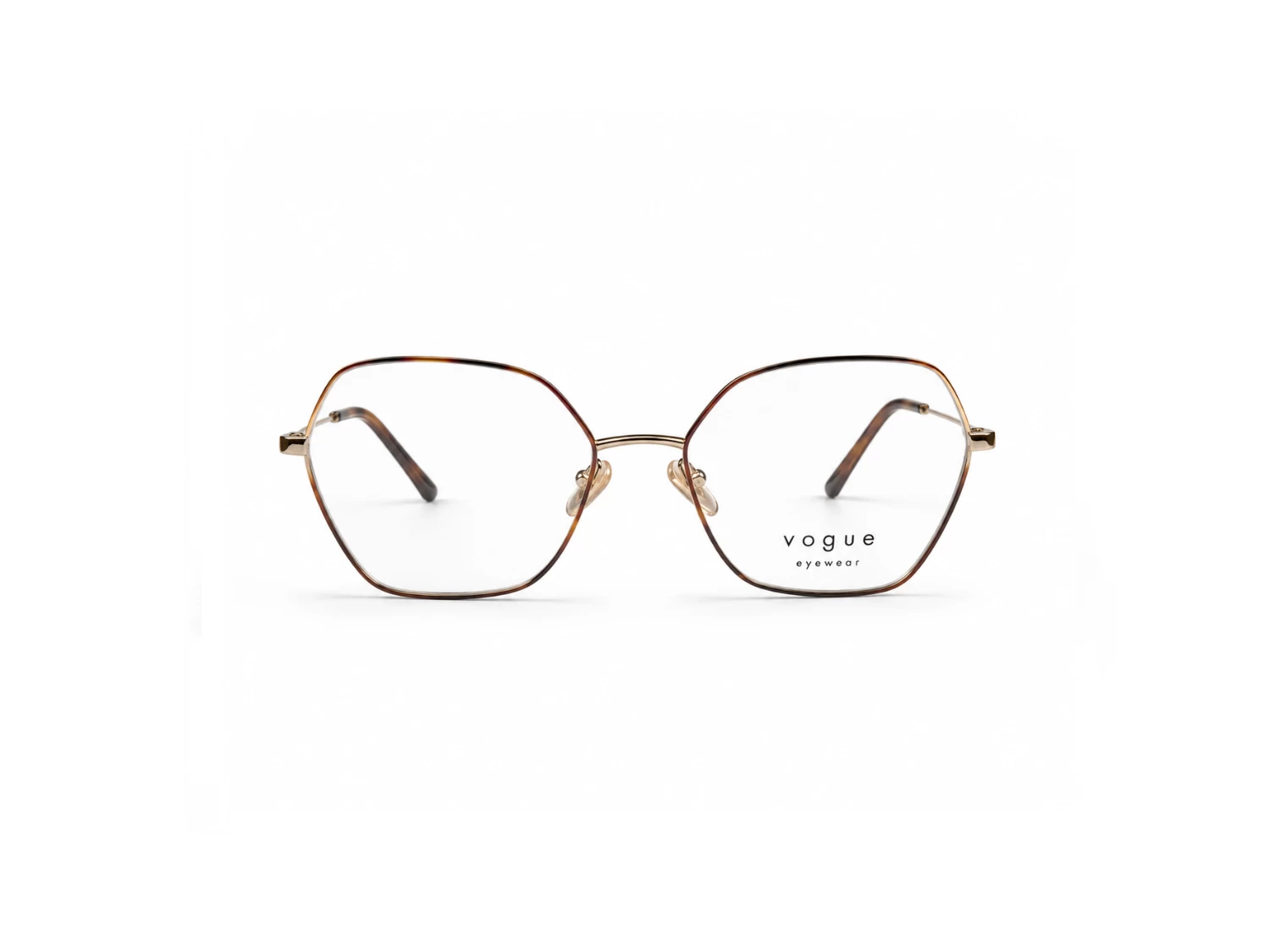 Vogue Gold with Havana Brown Geometric  Women Frame (VO 4281 5078 54)