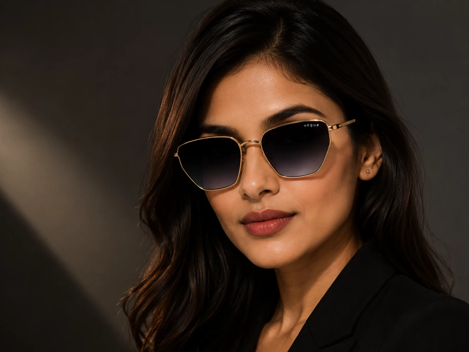Vogue Grey Gradient Geometric Women Sunglass (VO 4316-S 280/8G 56)