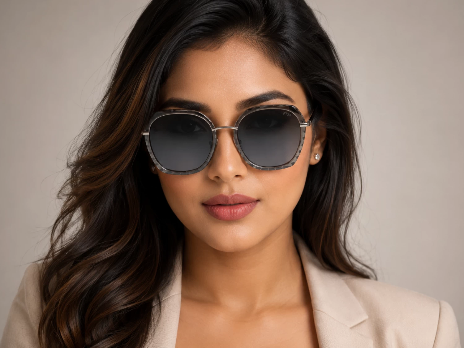 PRSR Oversized Square Grey Gradient Women Sunglass (PS2026 G 55)