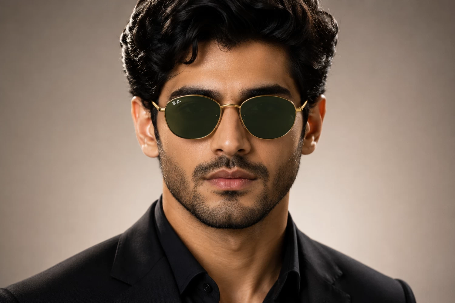 Ray Ban Green Rectangle Unisex Sunglass ( RB 3749 001/31 55 )