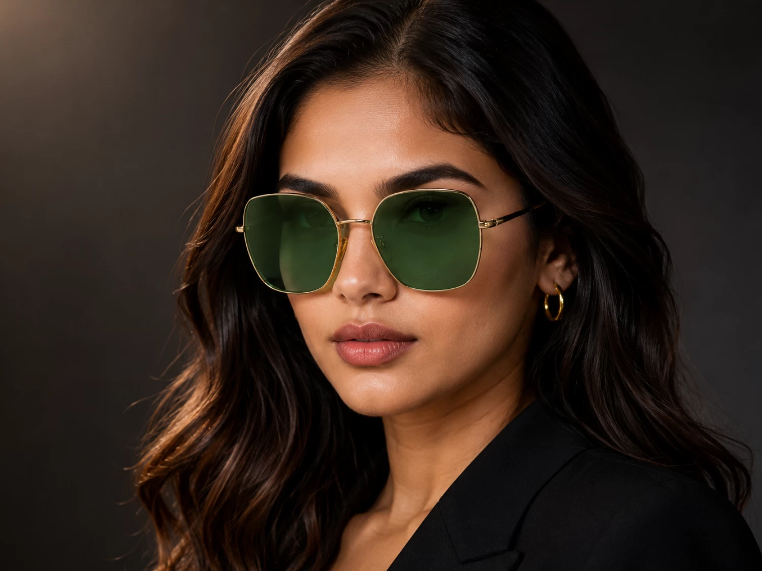 PRSR Green  Square Women Sunglass (PS7006 L 58)