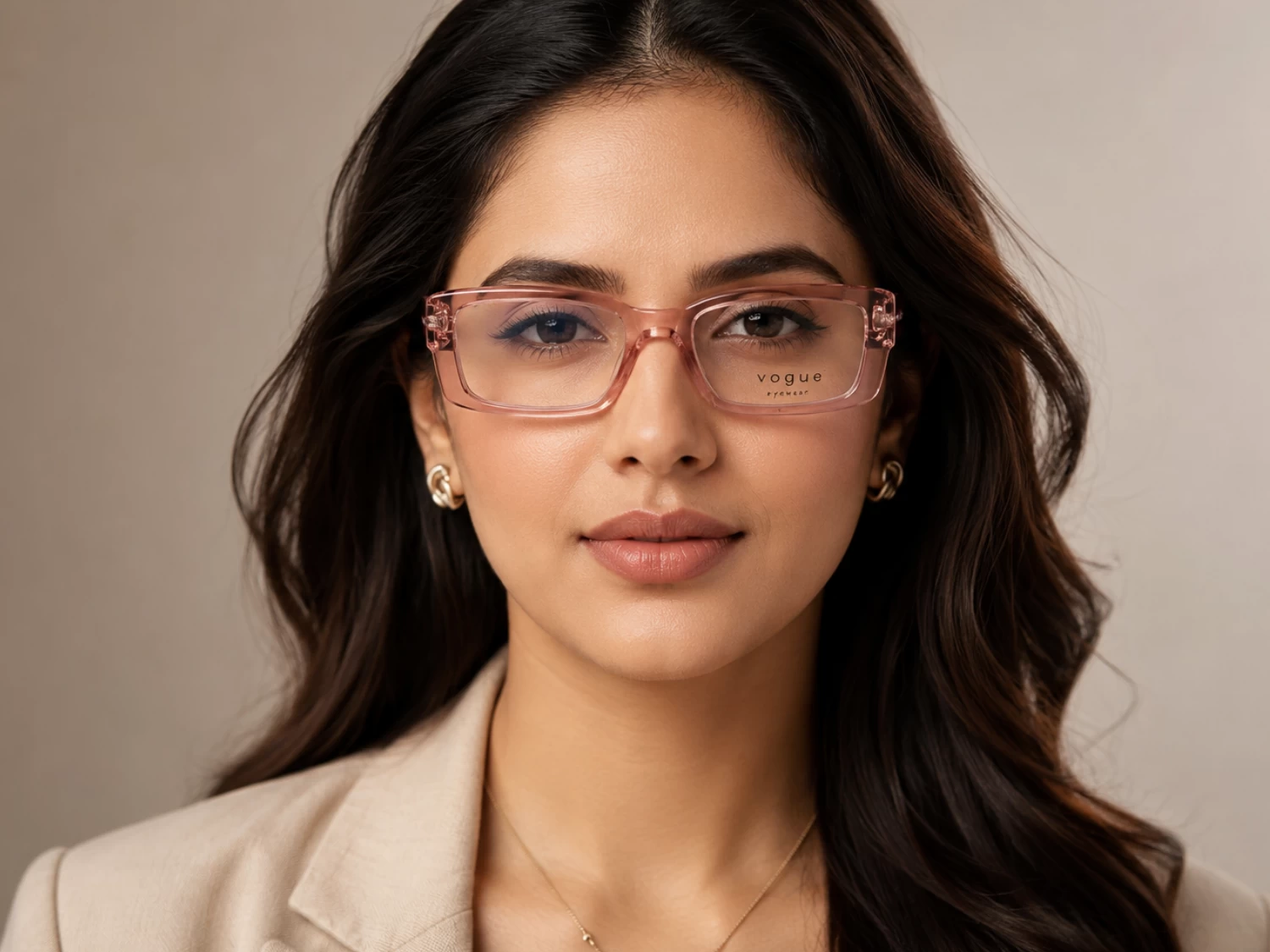 Vogue Transparent Pink Rectangular Women Frame ( VO 5677 2864 50)