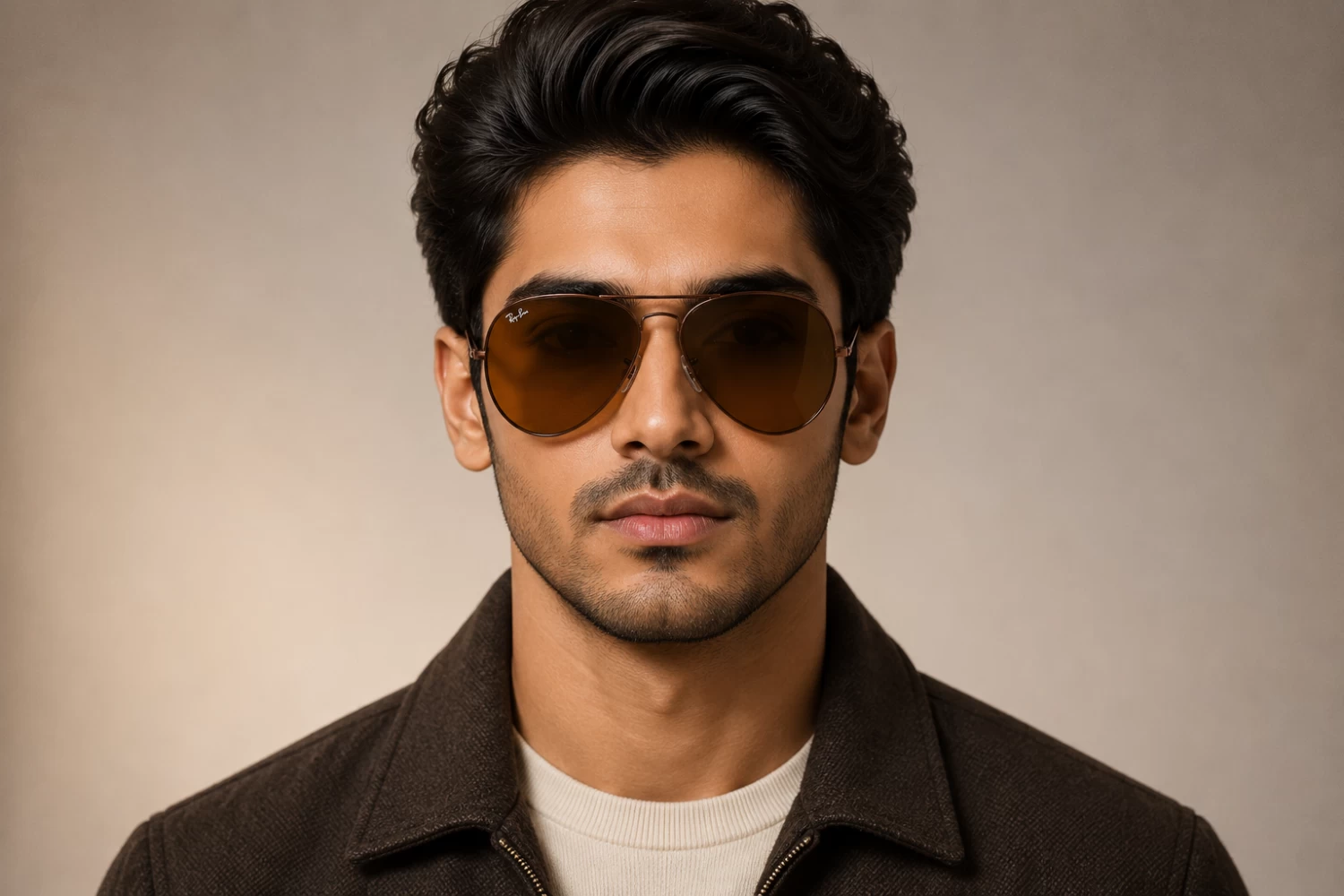 Ray Ban Copper Brown Aviator Men Sunglass (RB 3025 R1072 58)