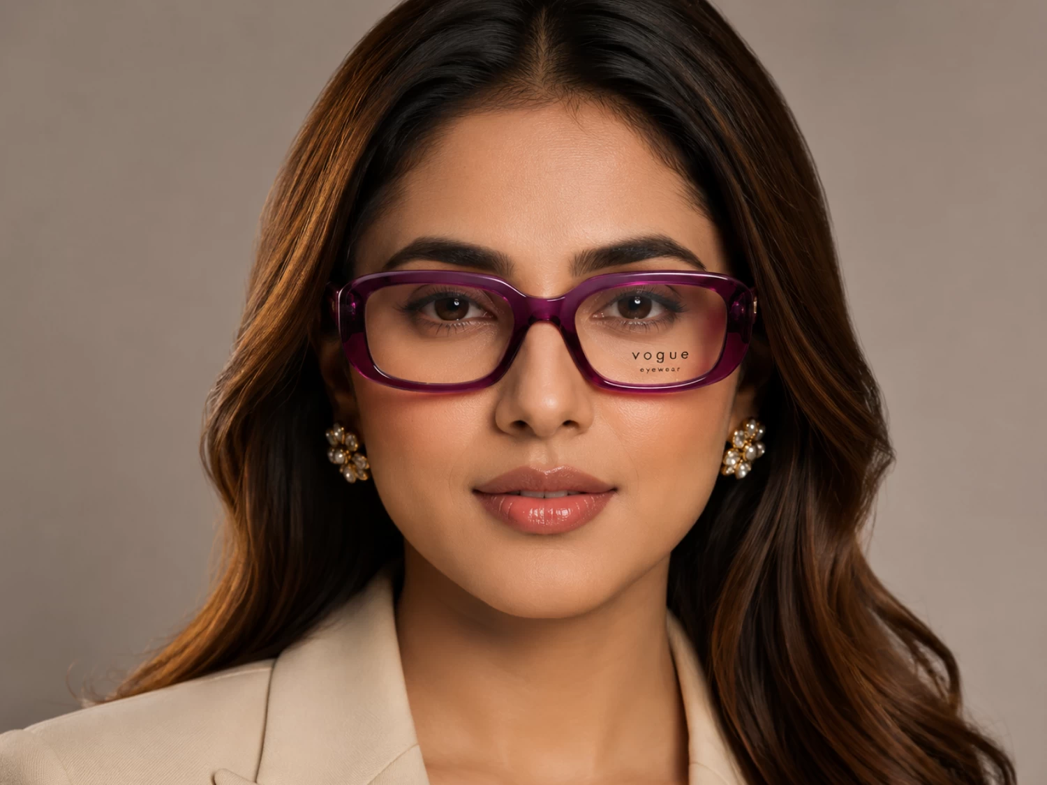 Vogue Transparent Purple Rectangle  Women Frame (VO 5568 2761 51)