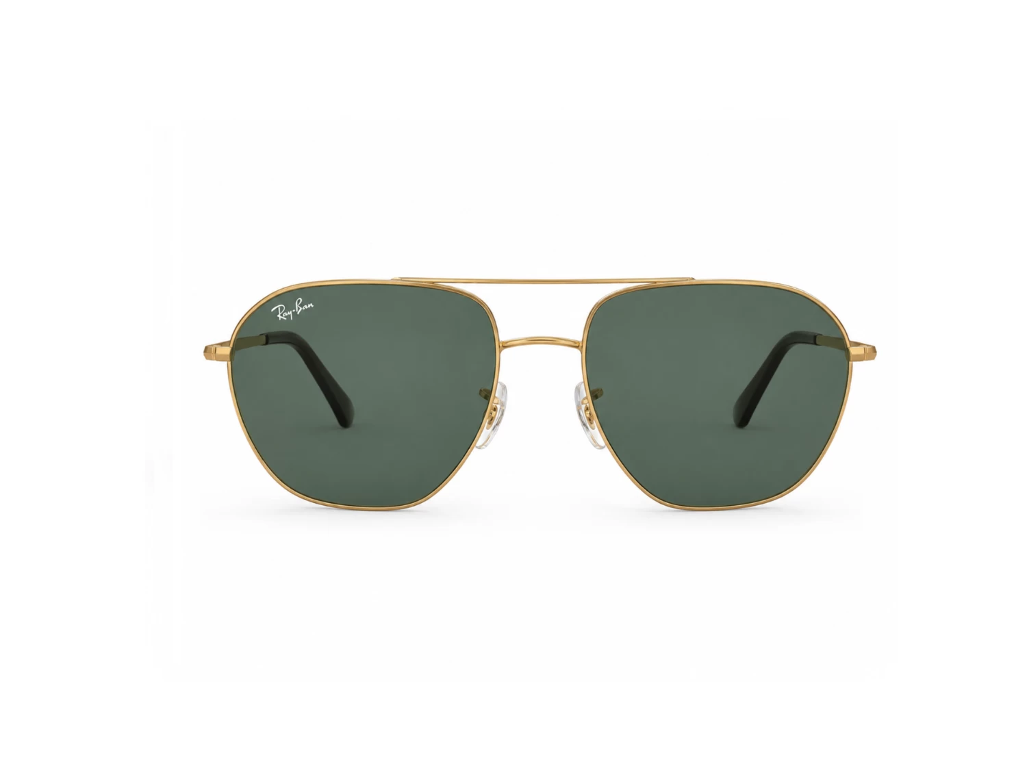 Ray Ban Green Unisex Geometric Aviator Sunglass (RB 3723I 001/31 58)