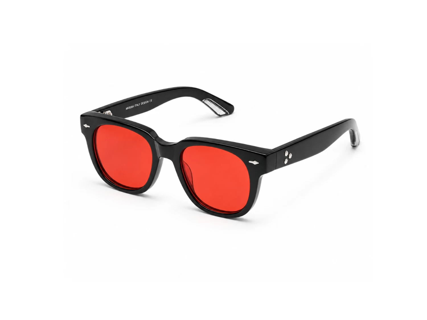 AMARI Wayfarer Red Tint Men Sunglass (34823 50 23-143)