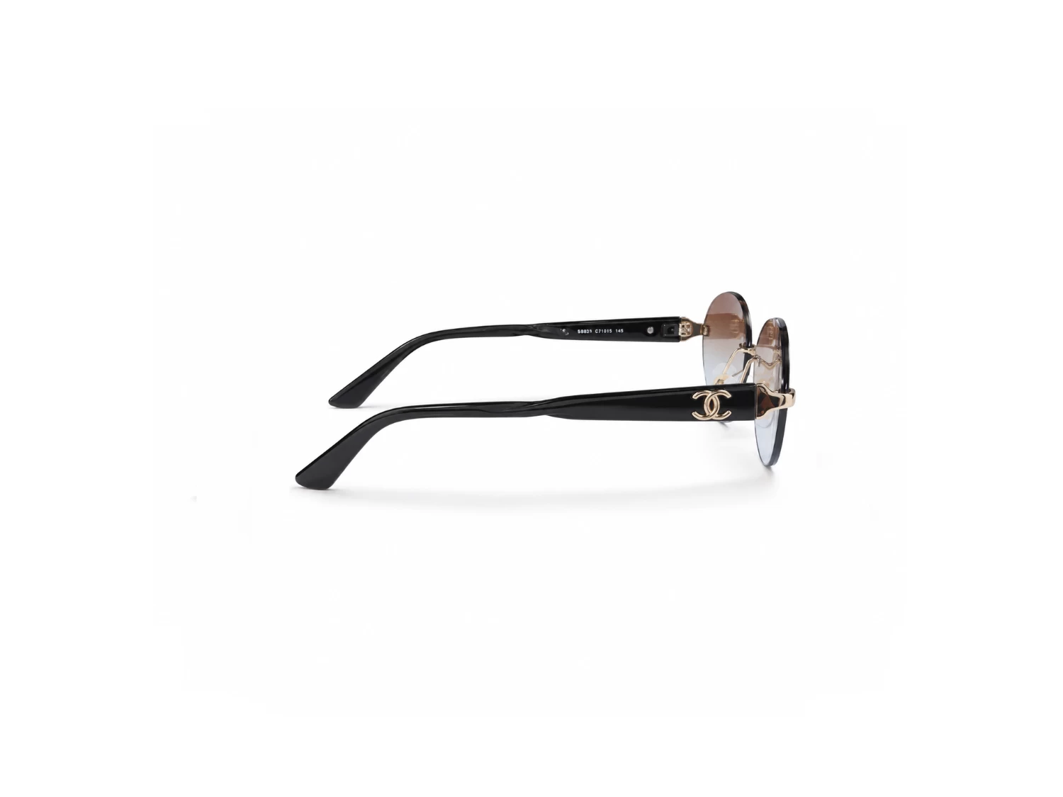 Lewis Hamilton Brown to Light Blue Gradient Rimless Unisex Sunglass (58593 57 16 140)