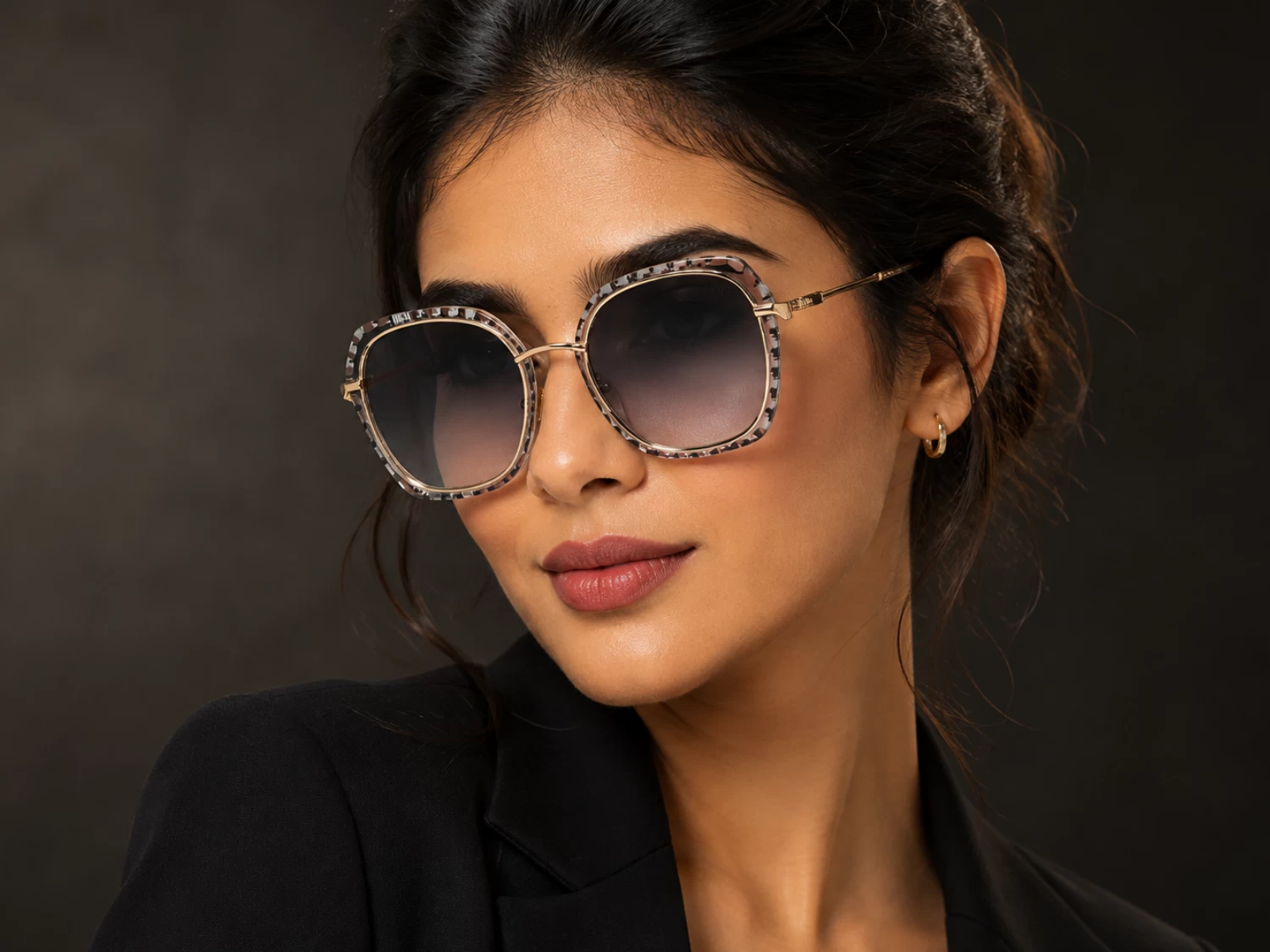 PRSR Oversized Square Grey Gradient Woman Sunglass (PS2026 H 55 19-145)