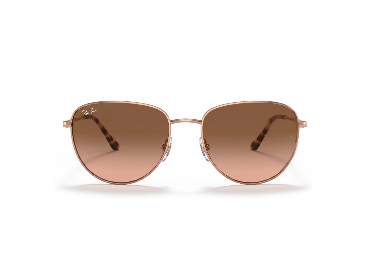Ray Ban Rosegold Brown Gradient Butterfly Sunglass (RB 3740I 9202A5 56)