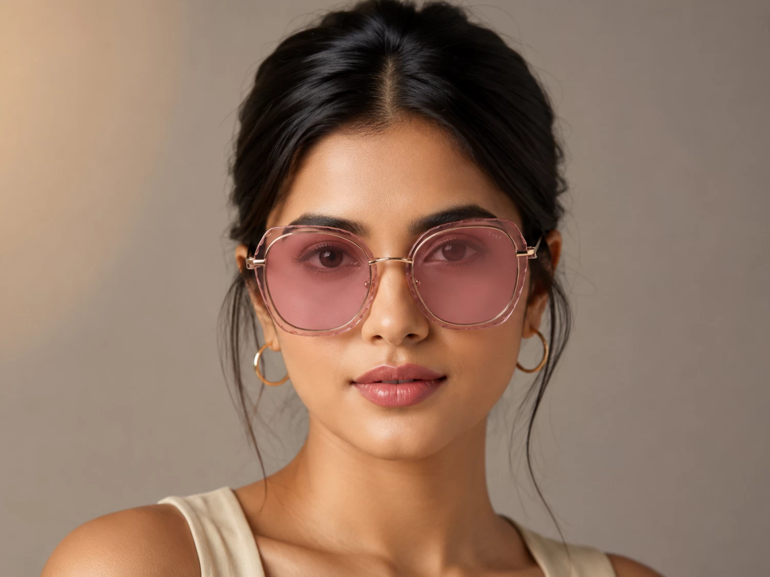 PRSR Pink Square Women Sunglass (PS2026 P01 55)