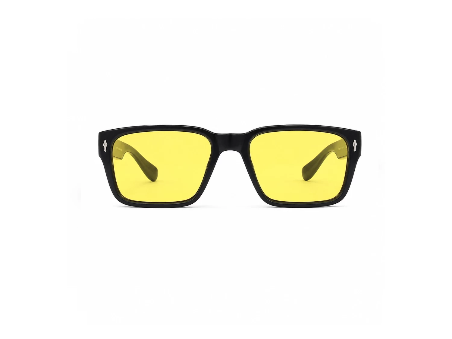 AMARI Rectangle Yellow Men Sunglass (34825 53 21-142)