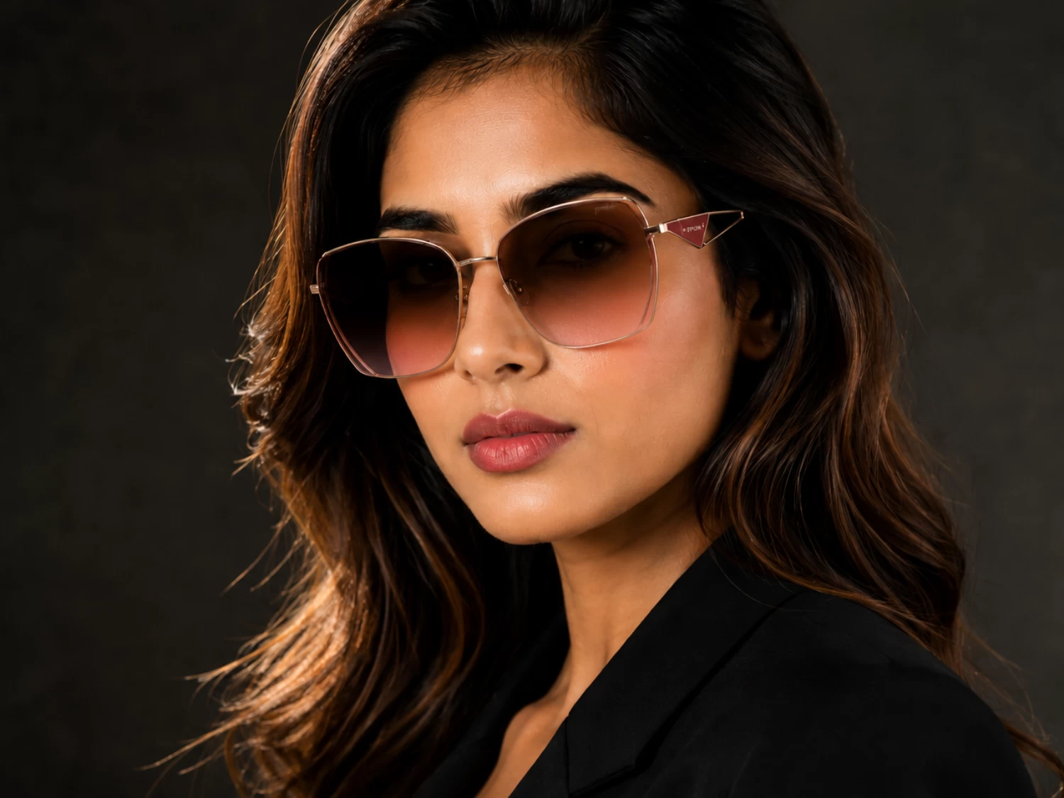 OPIUM Brown Gradient Oversized Square Women Sunglass (OP-10191-C04)