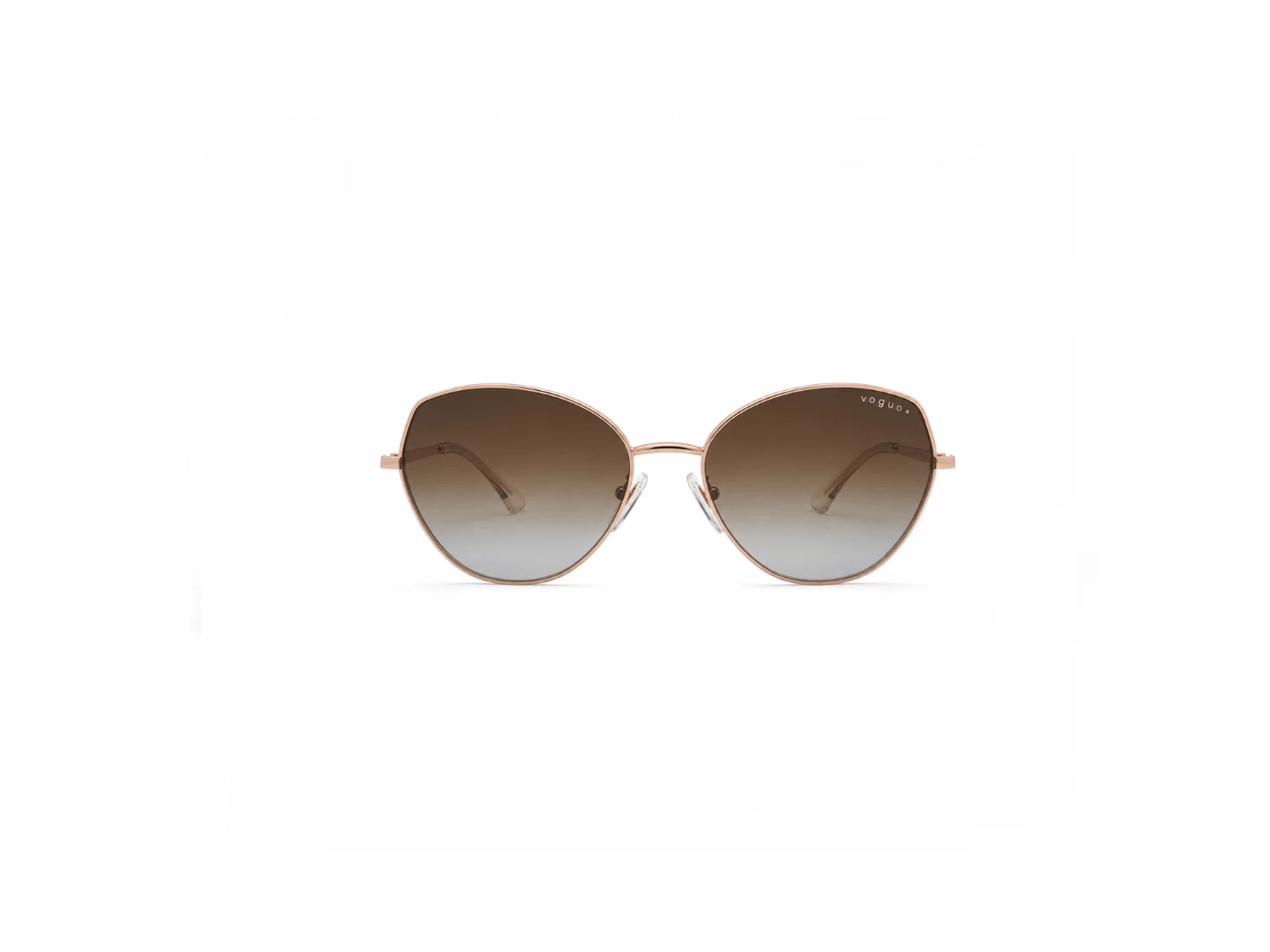 Vogue Rose Gold Brown Gradient Geometric Butterfly Women Sunglass (VO 4330-S 5152T5 56)